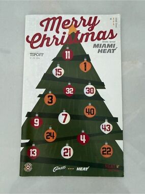 Miami Heat Christmas Official Game Program 12.25.2014